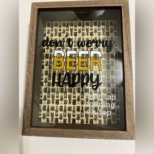 Dont Worry Beer Happy Decorative Wooden Box Sign